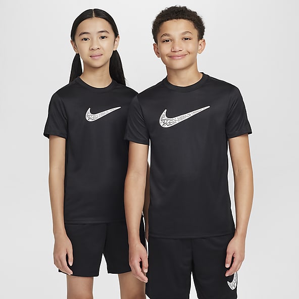0 25 Big Kids XS XL Performance Short Sleeve Shirts. Nike